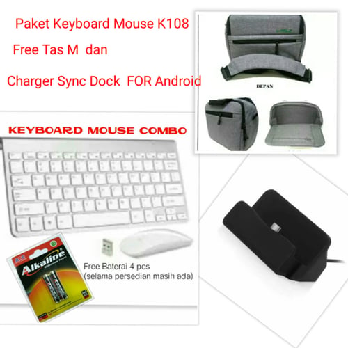 Keyboard Mouse + Tas M + Docking Charger Sync For Android &amp;amp; Apple