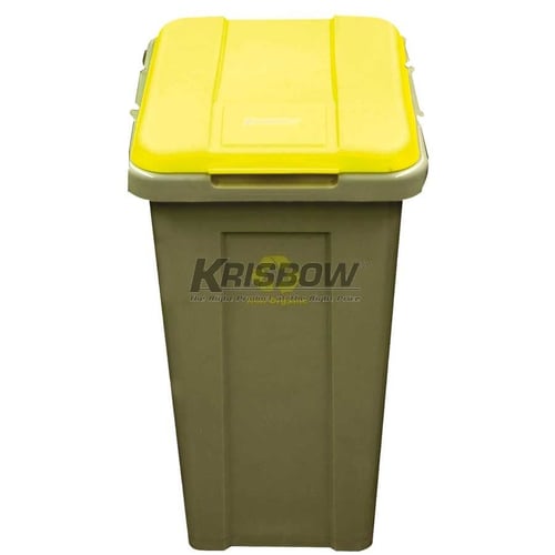 Tempat Sampah Dust Bin Grey 50L & Yellow Cover Krisbow KW1800703