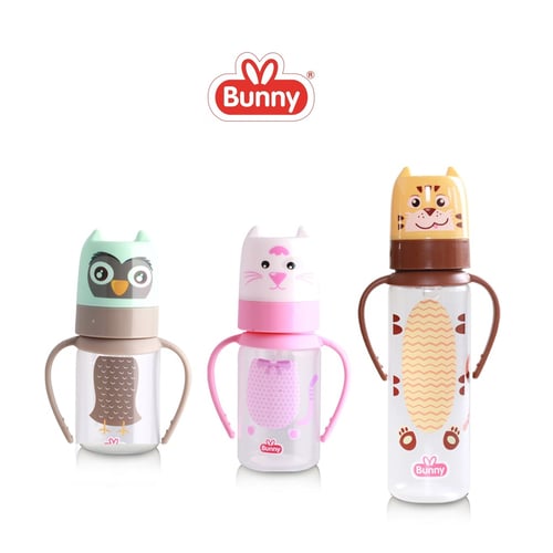 Bunny Character Feeding Bottle Botol Susu With Handle 120ml-250ml