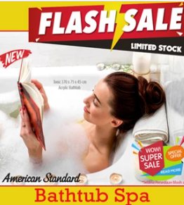 Flash Sale Premium Bathtub Acrylic Spa American Standard Tonic 170 cm Acrylic