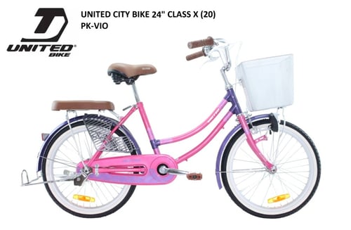Sepeda Anak Perempuan Keranjang United Citybike 24 Inch Class X SNI