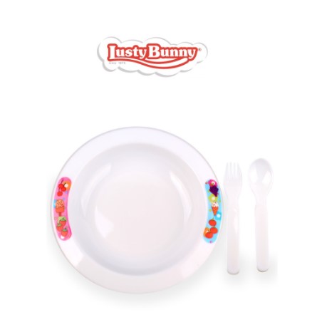 Lusty Bunny Tempat makan Bayi plate set 3in 1 Peralatan makan Bayi LB-1358