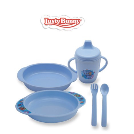 LustyBunny 6in1 Feeding Set Peralatan Makan Anak