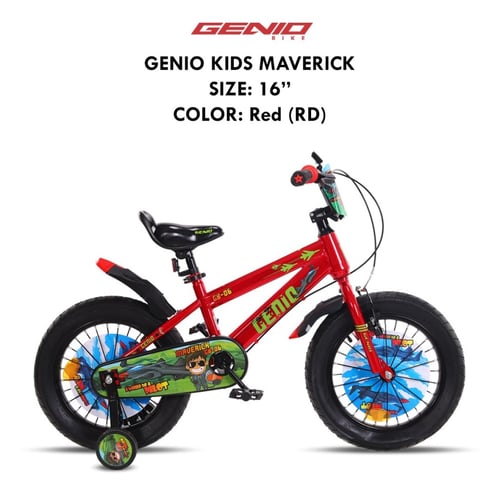 Sepeda Anak BMX 16inch Genio Maverick Alloy By United Garansi SNI