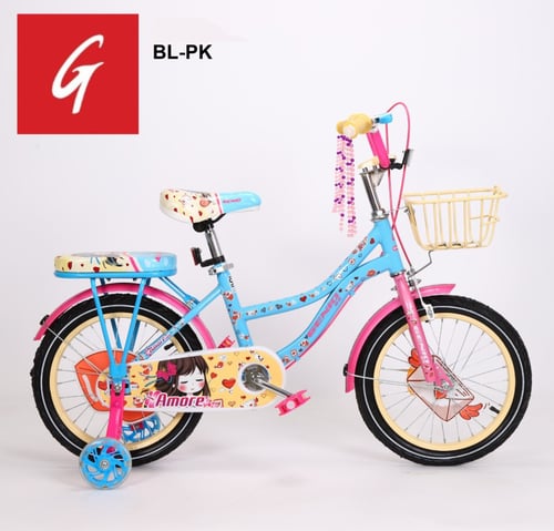 Sepeda Anak Perempuan Genio Kids Amore 16 Inch Keranjang Boncengan