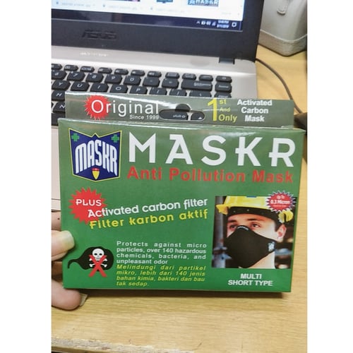 ORIGINAL Masker Karbon Aktif MASKR Short Pendek Safety Motor Biker