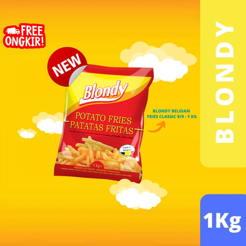 Blondy Belgian Fries Classic 9/9 ,1 Kg- 1 Pack