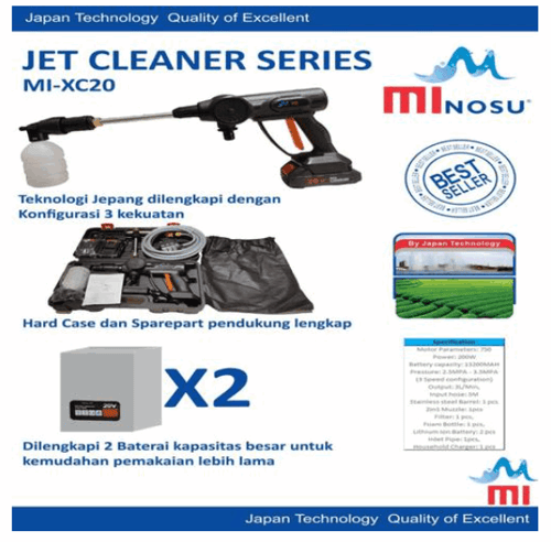 Jet Cleaner Mesin Cuci Steam Mobil dan Motor High Pressure Cordless