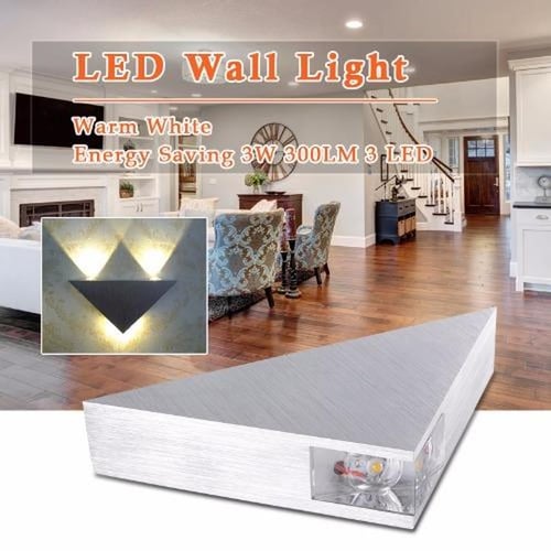 Lampu LED segitiga elegant / 3W High Power 3 LED Up Down Wall