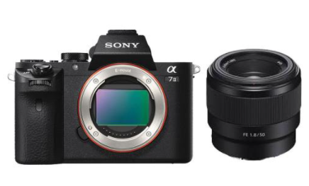 SONY Mirrorless Digital Camera A7 II + Lensa FE 50mm F1.8