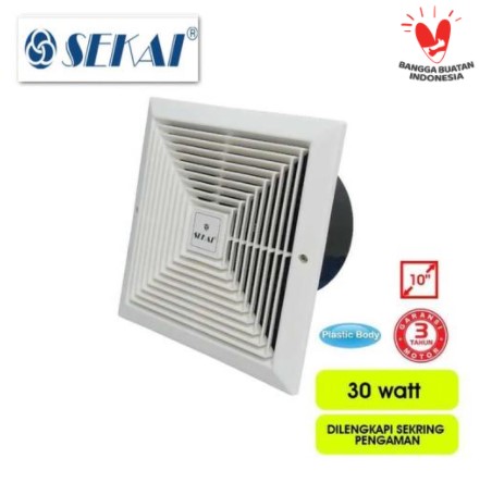 SEKAI Exhaust Fan / Kipas Angin Hexos Plafon Atap 10 Inch - MVF 1091