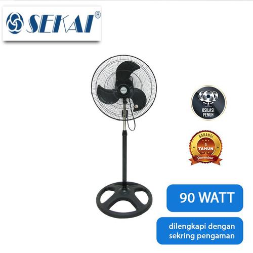 SEKAI Kipas Angin Berdiri / Stand Fan Tornado Metal 18 Inch - SFN 1808