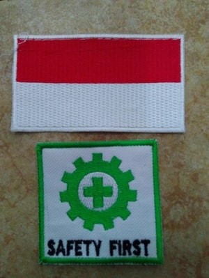 Logo Safety Bendera K3 dan Bendera Merah Putih