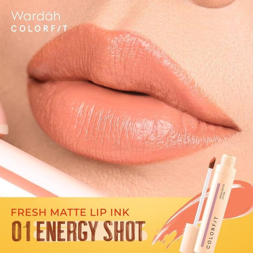 Wardah Colorfit Fresh Matte Lip Ink 01 Energy Shot