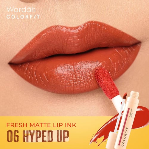 Wardah Colorfit Fresh Matte Lip Ink 06 Hyped Up
