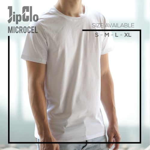 Kaos Polos Jipclo Premium 30S Pria Putih O-Neck