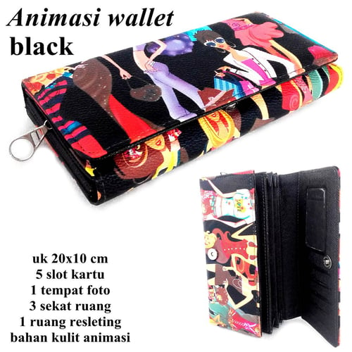 Dompet Kulit Animasi Simpel Resleting Seri M