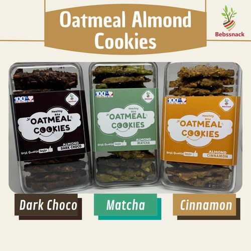 Oatmeal Almond Cookies  /  Kue Gandum  /  Healthy Snack  / 230 gram