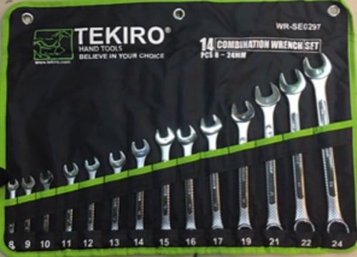 TEKIRO - Kunci Ring Pas Set 8-24 mm 14pcs/ Combination Wrench Set