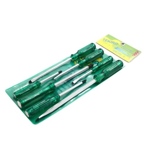 TEKIRO - Obeng Set 7pcs Tembus Hijau / Go Thru Screwdriver