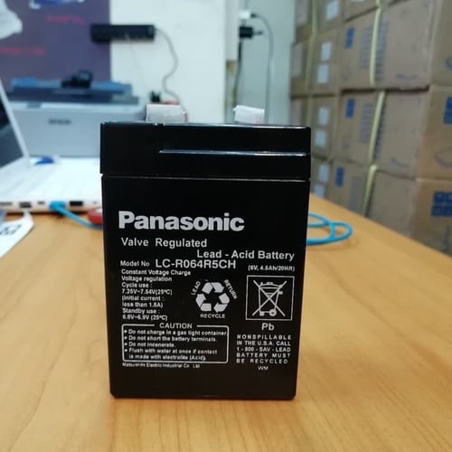 Batrai Timbangan / Aki Kering Panasonic Lead-Acid Battery 6V 4 MaH