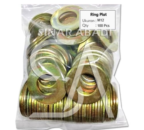 RING PLAT M 12 - RING PLAT BAUT M12 ISI 100 PCS