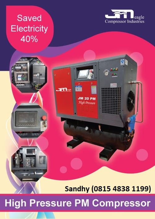 Compressor Screw JMeagle 20 HP High Pressure Model 3in1