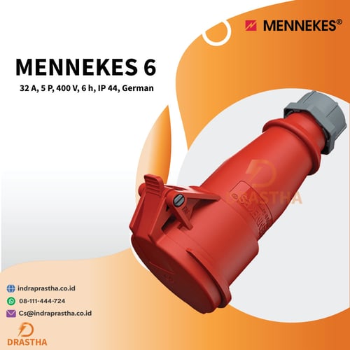Mennekes 6 Connector AM-TOP IP 44, 32 A, 5 P, 400 V, 6H, German