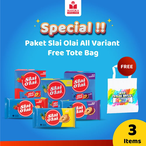 Paket Slai Olai All Variant Free Tote Bag