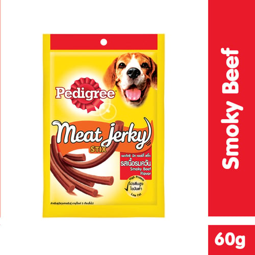 PEDIGREE Meat Jerky Stix Snack Anjing Smoky Beef Flavour 60 g 1 Bag
