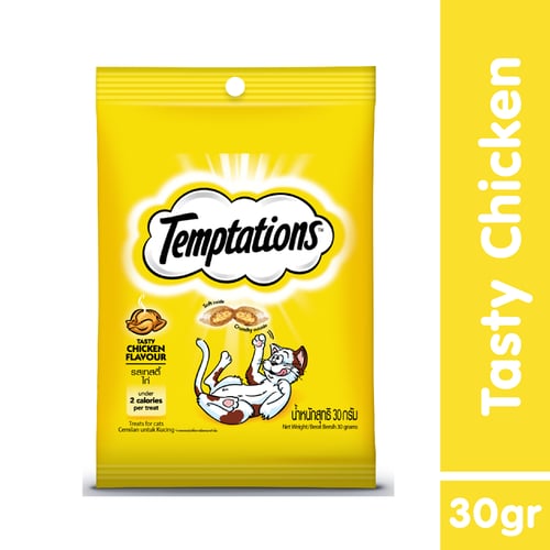 TEMPTATIONS Snack Kucing Rasa Chicken 30g