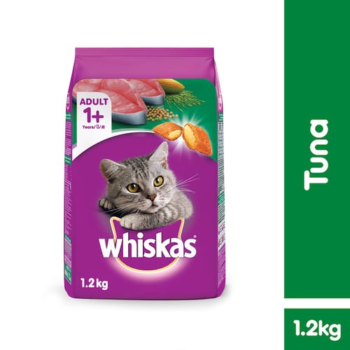 WHISKAS Makanan Kucing Kering Rasa Tuna 1.2 Kg