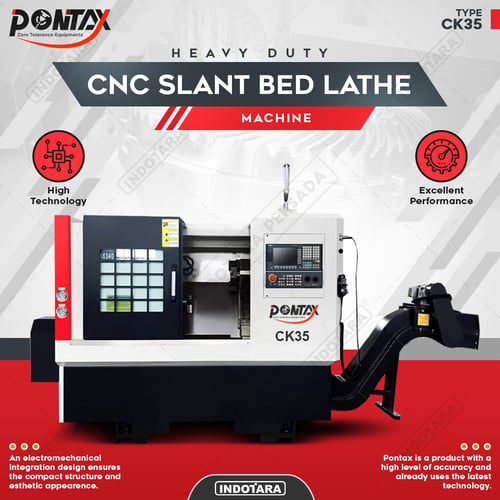 Mesin CNC Slant Bed Lathe PONTAX - CK35