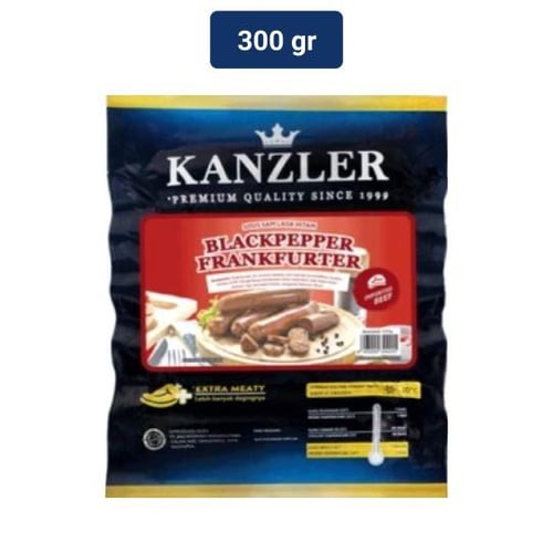 Kanzler Sosis Blackpepper Frankfurter 300gr (12 Pack)