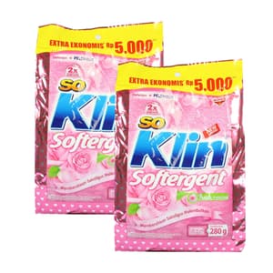 So Klin Detergent Pink 280gr (1 Karton Isi 22 Pcs)