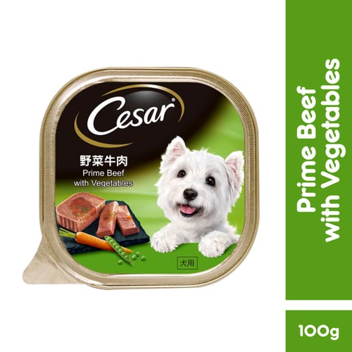 CESAR  Makanan Anjing Basah Rasa Prime Beef with Vegetables 100g - Isi 1