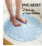 Keset PVC kamar mandi shower anti slip mat pijat pad anti kepleset - Gray