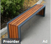 Modern Wood Bench // Kursi Taman // Kursi Besi Kayu - Model P1 - Custom Order, Indoor