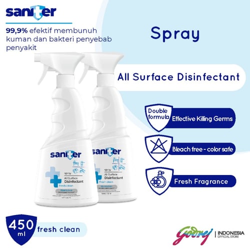 Saniter All Surface Spray 450ml - 2pcs