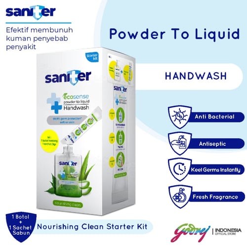Saniter Sabun Cuci Tangan Biang Bubuk Starter Kit - Nourishing Clean
