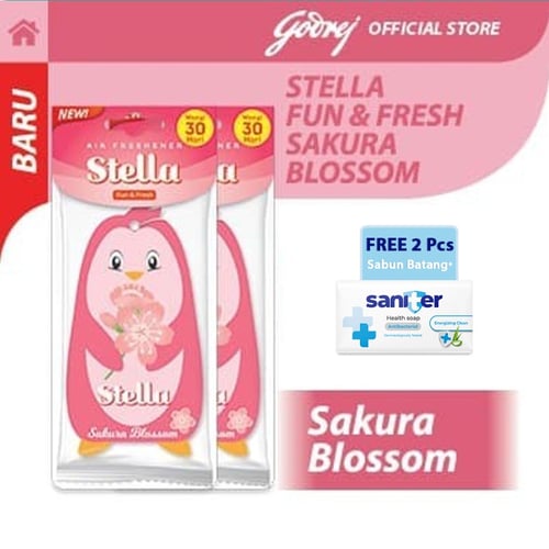 Stella Fun&Fresh-Sakura Blossom 2pcs FREE Saniter Sabun Batang 2pcs