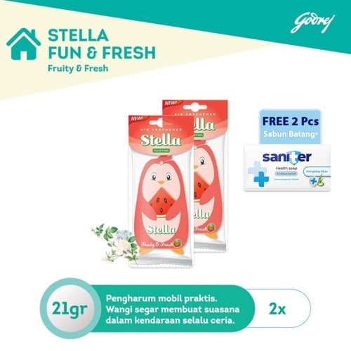 Stella Fun&Fresh - Fruity n Fresh 2pcs FREE Saniter Sabun Batang 2pc