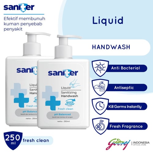 Saniter Sabun Cuci Tangan 250ml - 2pcs
