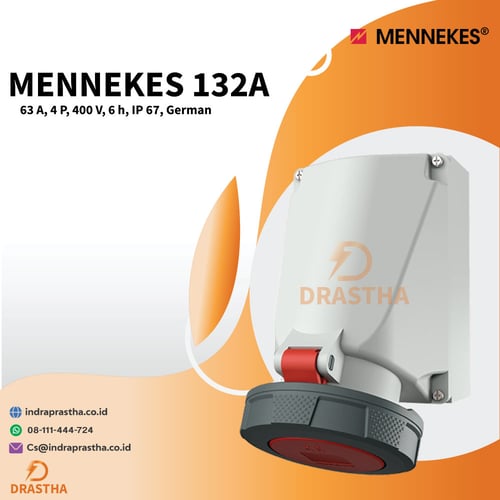 Mennekes 132A  Wall mounted receptacles IP67, 63A, 4P, 400V. German