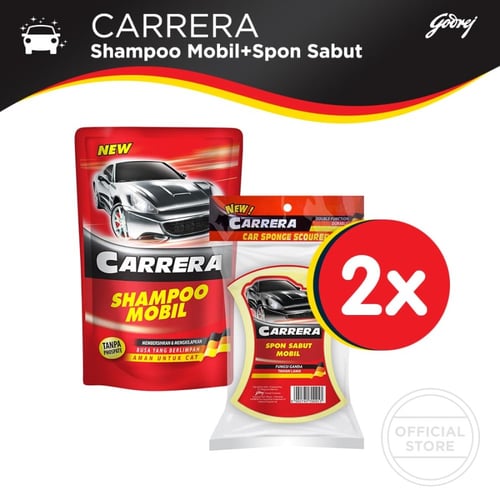 Carrera - Spon Sabut Mobil & Shampoo Mobil 400ml