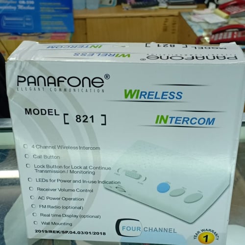 PANAFONE WIRELESS INTERCOM MODEL 821