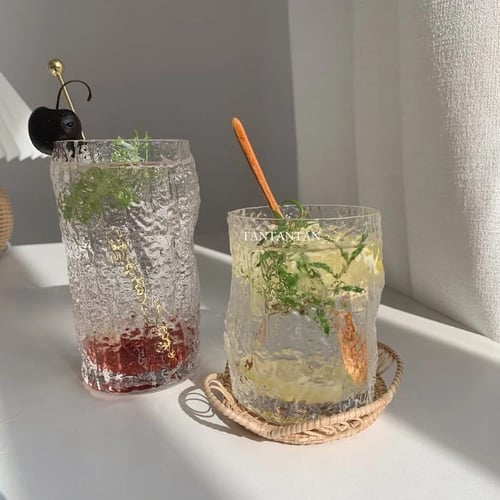 Aesthetic Coffee Glass Cup Gelas Nordic Kaca Cafe Kopi Estetik - Small