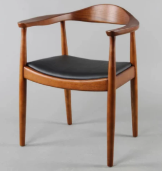 Arm Chair Kursi Makan Cafe Minimalis Cushion Model Terbaru - Dudukan Kayu
