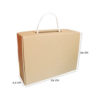 BOX MODEL KOPER size 28x20x8 5cm dengan tali putih corrugated diecut