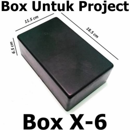 Box Hitam kotak panel x6 x 6Mikrotik plastik project elextronic box x6